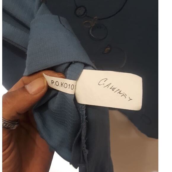 Sobrino Vintage Men's Blue Button Floral Blouse Size Large - Picture 5 of 9